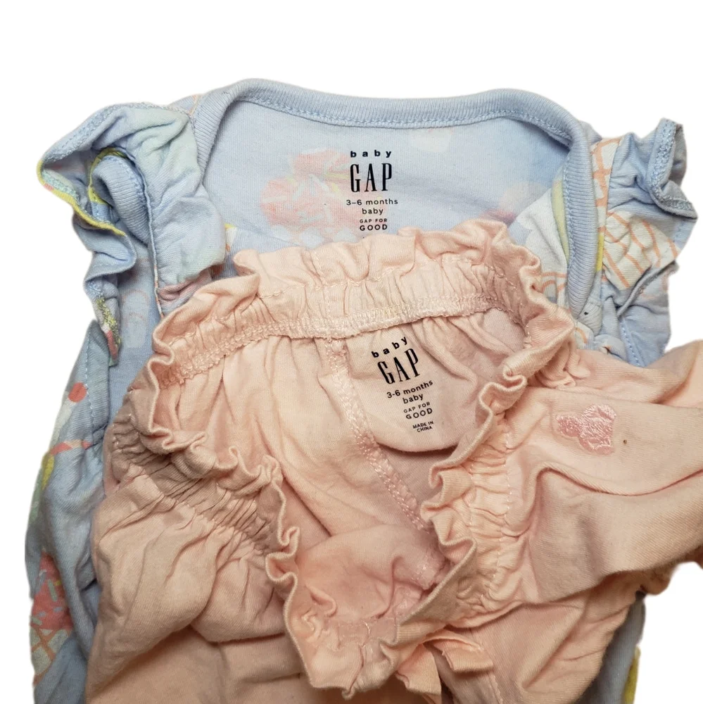 Baby Gap 3-6m Ice Cream Bodysuit & Pink Bubble Shorts